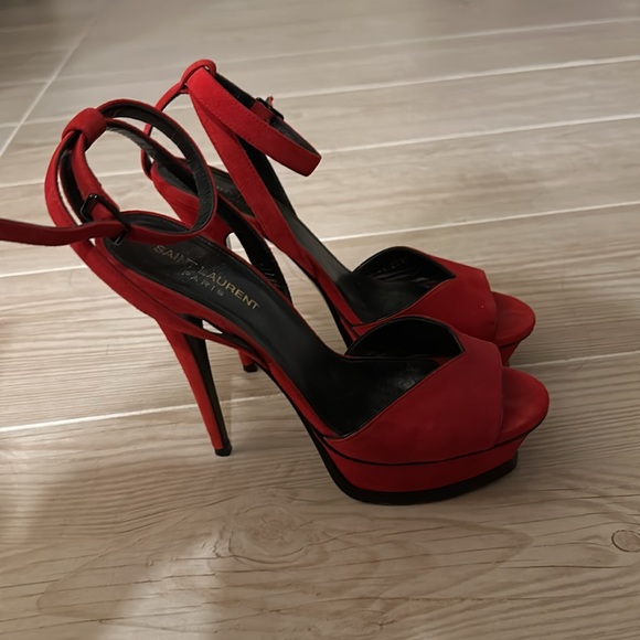 Saint Laurent red high heels size 37.5 - Picture 3 of 5